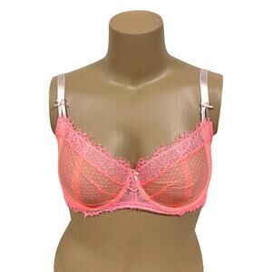 Victoria’s Secret Dream Angels Push-Up Without Padding Bra Sz 36DDD Neon Coral